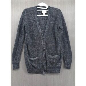 Forever 21 Cardigan Button V-Neck Preppy Grandpa Academia Sweater Mens Small